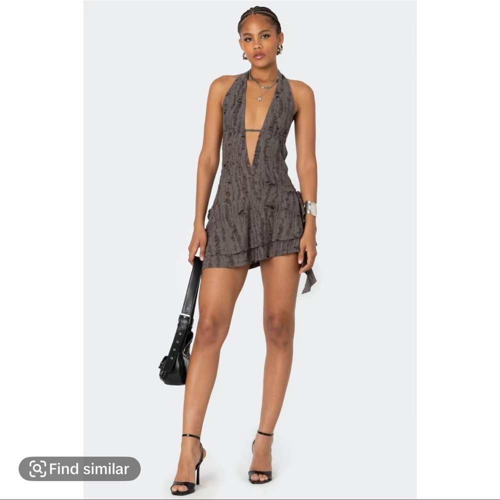 Chic Halter Neck Mini Dress
